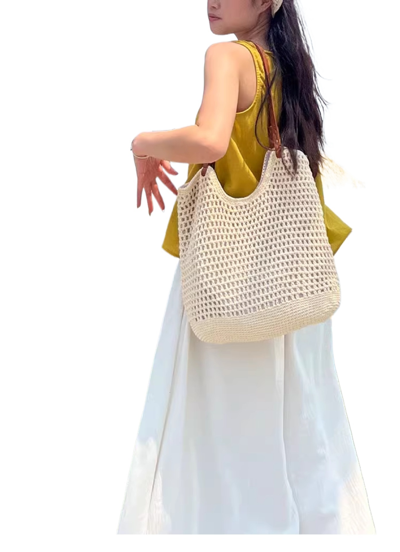 designer Woven Bag Straw Bag Women's Bag Artistic Retro Lazy Beach Vacation Beach Straw Bag Korean Style Tote New Bag