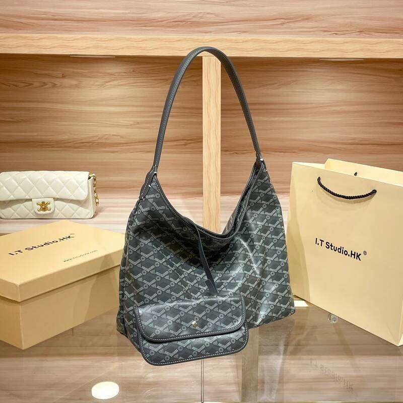 Vintage Handheld Dog Tooth Hobo Tote Letter Printing Portable And Fashion Shoulder Bag With Large Capacity