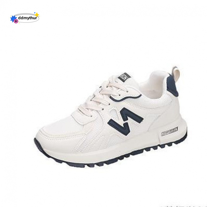 Versatile Thick-Soled White Sneakers New Summer Sports Lightweight Casual Breathable Women's Dad Shoes ddmythur
