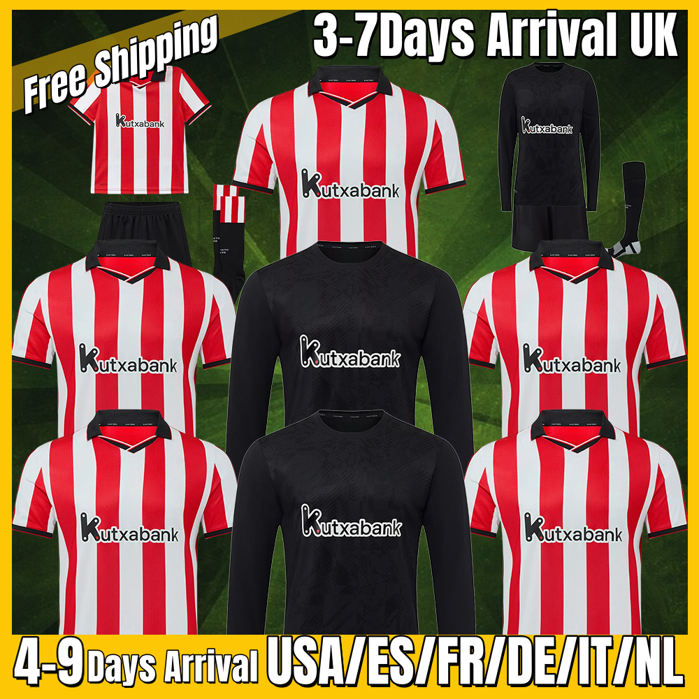 xxxl 4xl Athletic Bilbao NEW 25 26 camiseta de Bilbao Soccer Jerseys 2025 2026 Athletic Bilbao BERENGUER MUNIAIN WILLIAMS JR VILLALIBRE Kids Kit Football shirt S-4XL