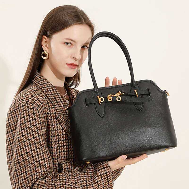 Genuine Leather Women's Tote Designer Shoulder Bag Large Capacity Cowhide Handbags Fashion Crossbody Bags for Women