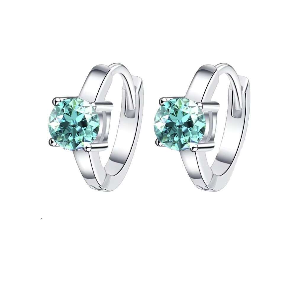 925 Sterling Silver Sparkling Piercing Earring Fine Jewelry 1 Carat D Color Moissanite Ear Stud Earrings for Women