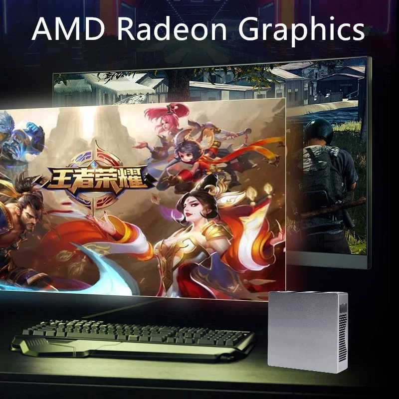 Topton AMD Gaming Mini PC Ryzen 9 5900HX ES 5700U ES 8 Core 16 Thread 2*DDR4 2*NVMe slots Micro Office Computer Windows 11 NUC X250602