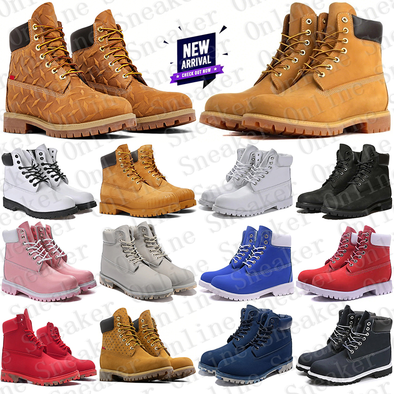 Free Shipping Designer half timbs boots stylish booties mens durable outdoor casual walking lifestyle shoes cowboy boot classic black white red