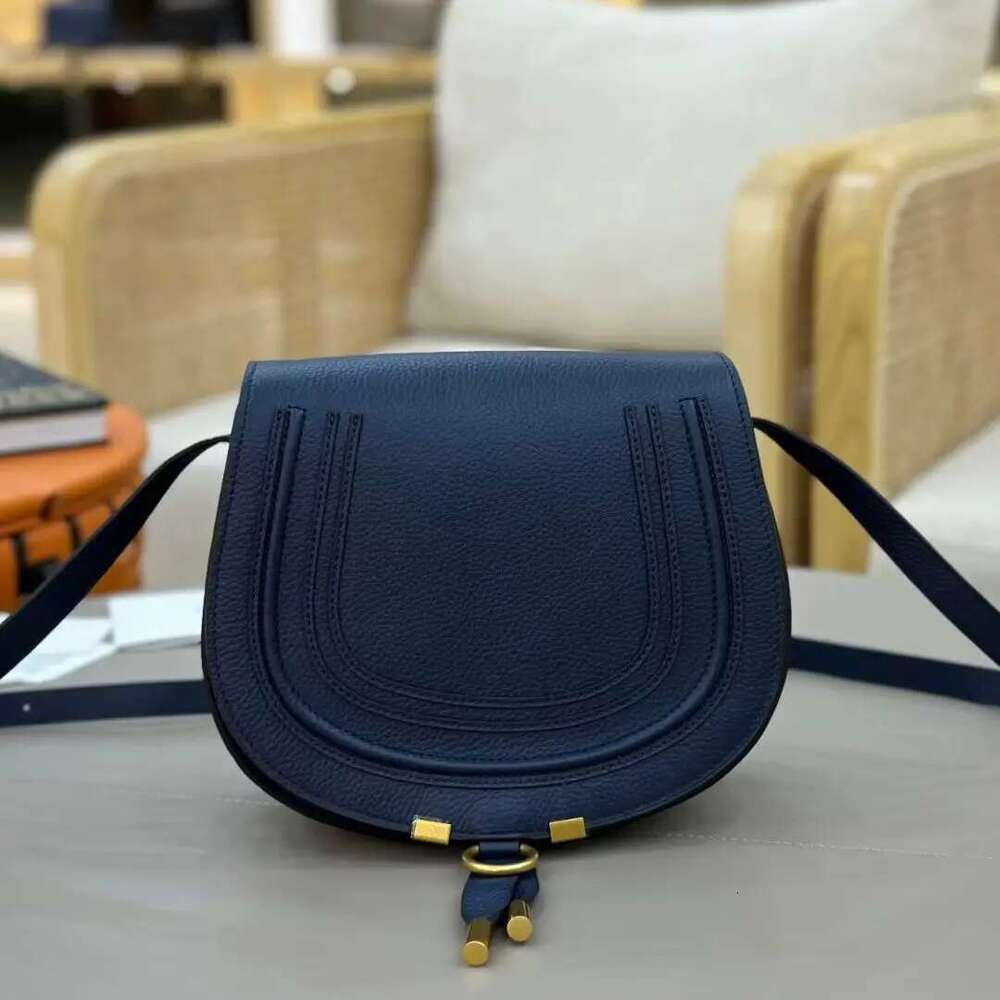 Classic Full Grain Cowhide Saddle Crossbody Bag Fashion Flip Shoulder Ladies Commuting Genuine Leather Purse High Quality