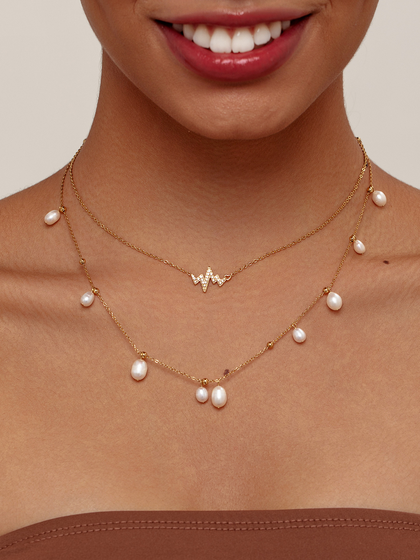 Satisfactory Starry Artificial Pearl Necklace 14k Gold Fairy Collarbone Chain Personality Fashion Classic Aesthetics