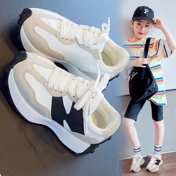 New Four Seasons Childrens Sports Shoes Boys Breathable Running Shoes Girls Soft soled Casual Shoes Childrens Solid Color White Shoes Z250312