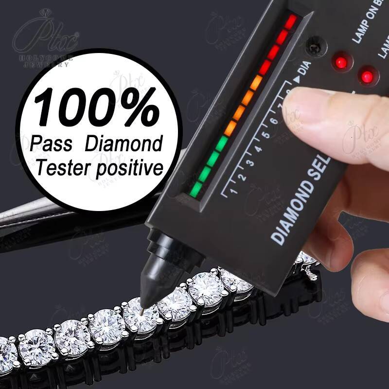 New 2-6.5mm Full Round Silicon Bracelet Jewelry Original Pure Sier Manganezite Women's Tennis Chain
