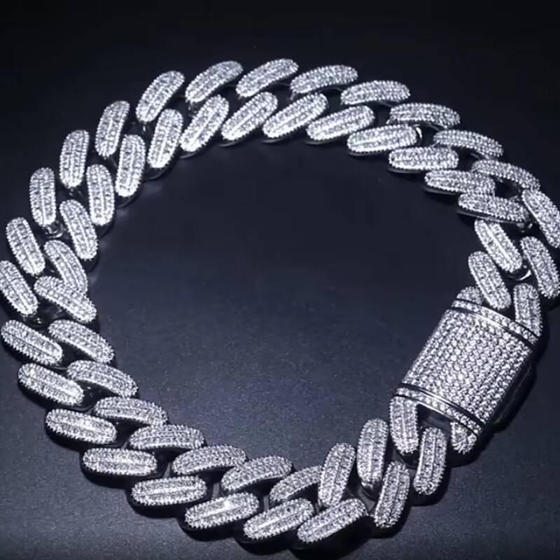 26mm Heavy Industry Zircon Cuban Fashion Brand Hip Hop Handsome Sweater Chain Jewelry Men's Necklace