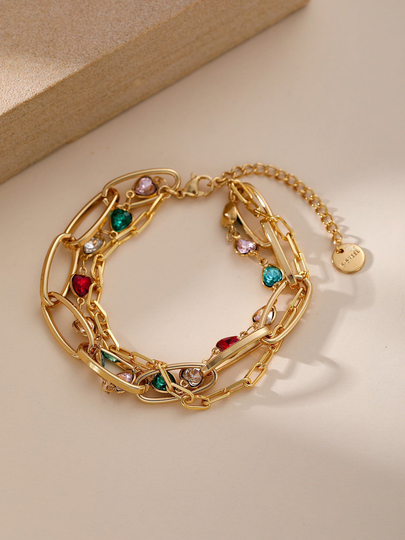 Accessories Metal Style Simple Thin Chain Set Personality Layered Gold Bracelet for Women