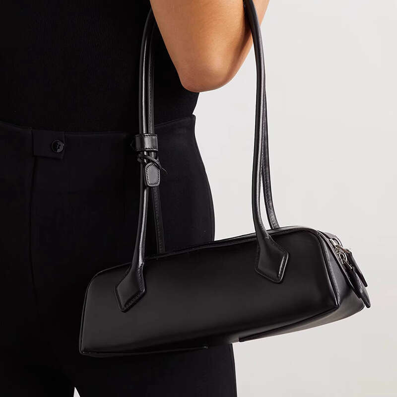 New Sausage Dark Stitching Baguette Design Shoulder Bag Simple Underarm Handbag for Women