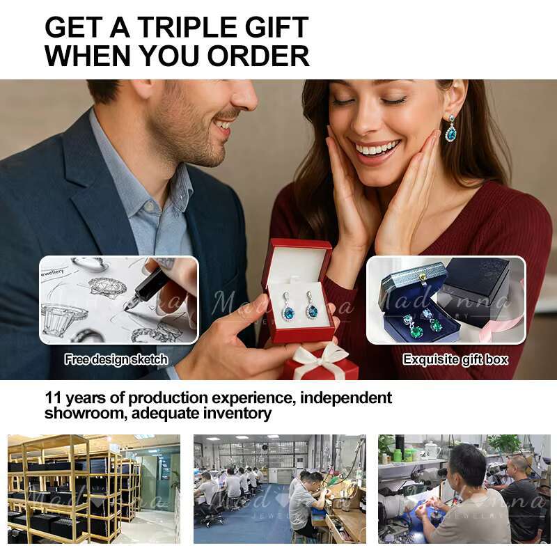 Madonna Luxurious Lab Colombia Moissanite Earrings 2ct Unique Cut Moissanite with 925 Silver Stud Earrings