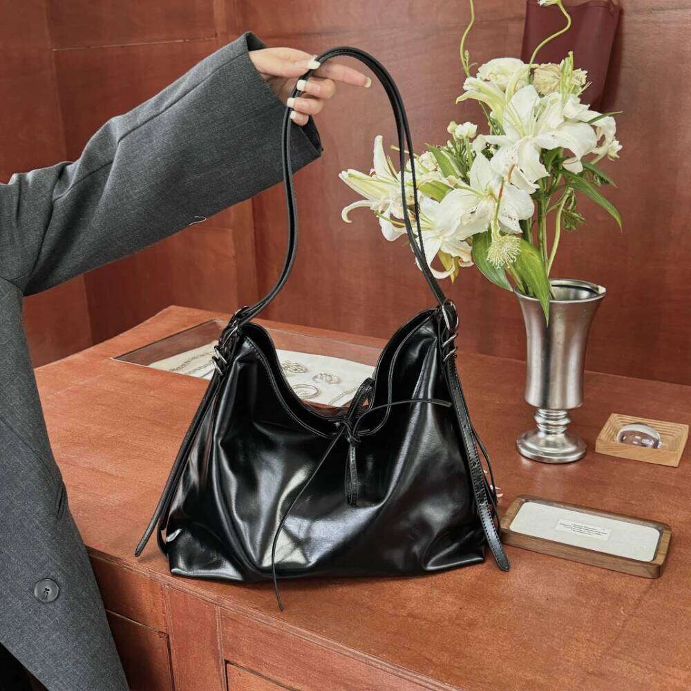 Moingsome Frist Layer Cowhide Women Handbag Soft Leather Hobos Bag Crossbody Shoulder Messenger Satchel 2025 250514