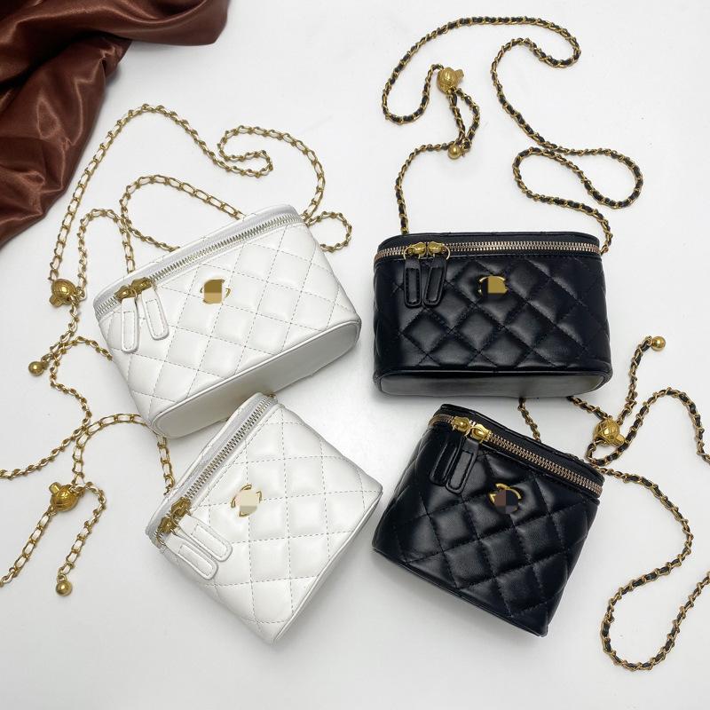 Diamond chain box bag fashionable high-end versatile one-shoulder crossbody small bag lipstick bag Mini coin wallet