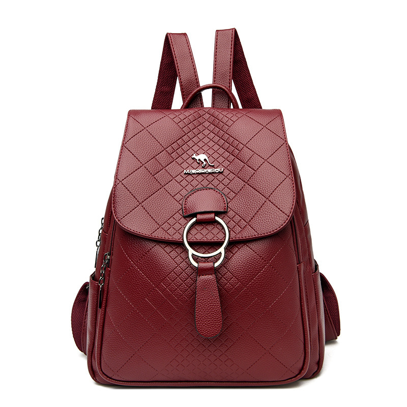 free shipping outdoors Designer bag Women's Fashion New Korean Style Simple Backpack for Students, High-End Lightweight Soft Leather Travel Small