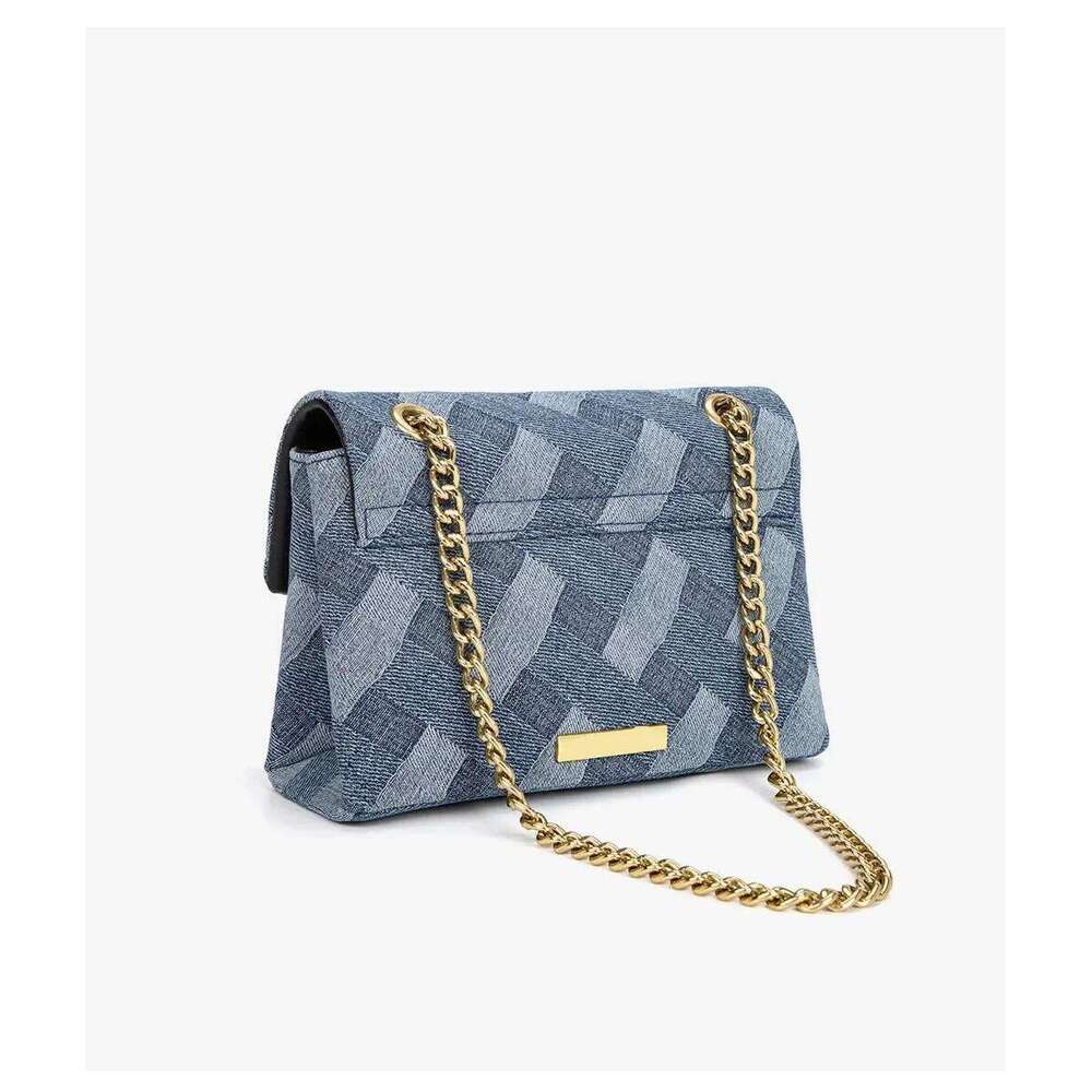 Designer Luxury Designer Women's Bags Eagle Head Denim Blue Canvas Single Chain Shoulder Crossbody Dating Handbag Commuting Tote Bag