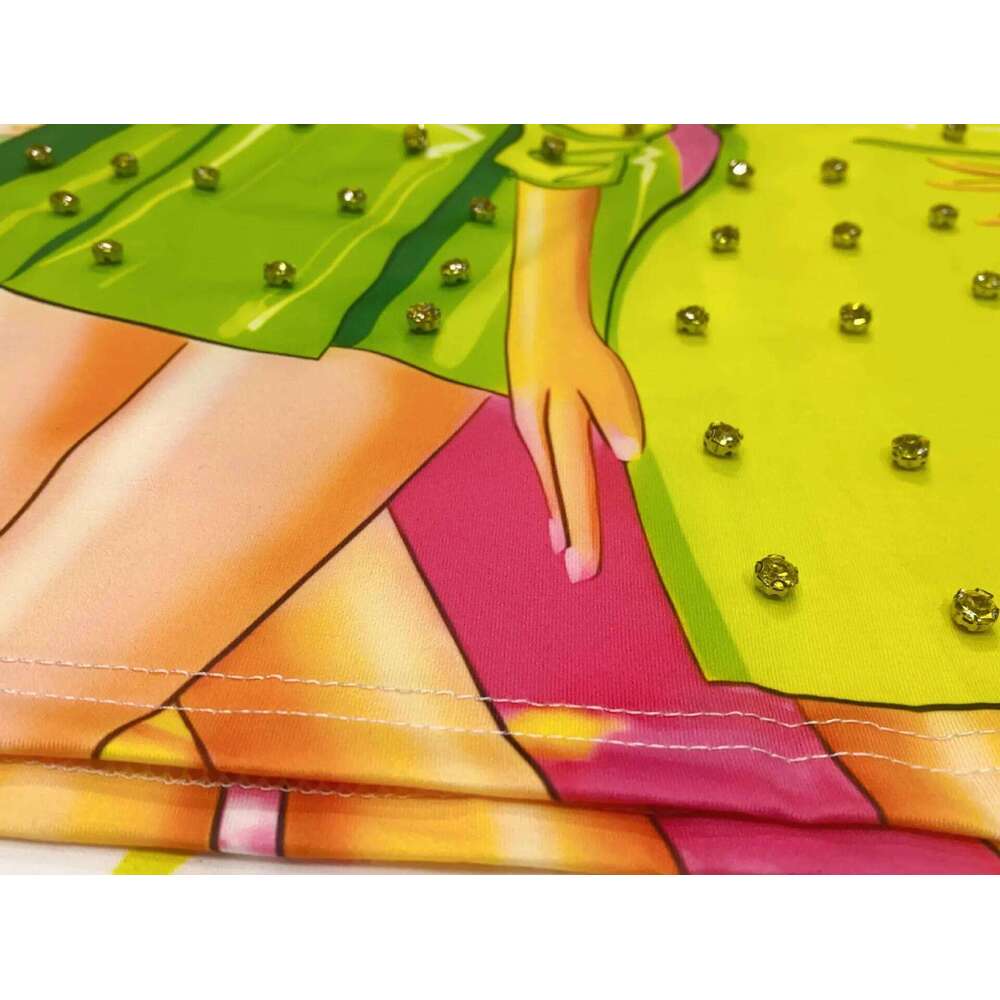 Fashion 3D Printed T Shirts for Women Summer Clothes Casual Colorful Character Dias Beading Female Short Sleeve Tops Tee