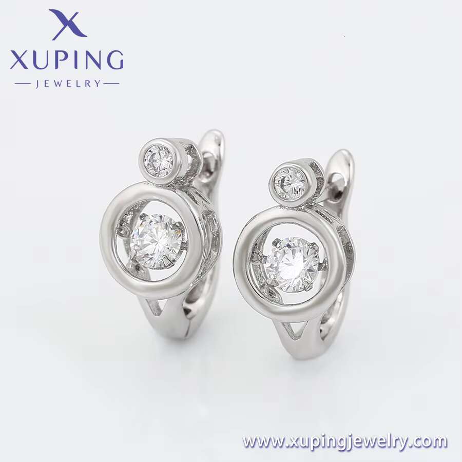 A00328385 xuping Jewelry Fashion Crystal Earring Elegant Simple Platinum Plated Moissanite Earrings