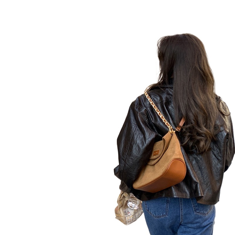 designer Niche Design Chain Retro Crossbody Bag for Women 2025 Autumn Winter New Matte High-Quality Texture Shoulder Underarm Bag