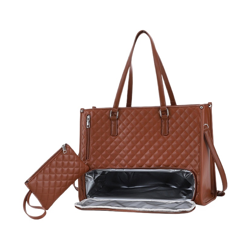 designer Cross-Border Hot Selling Lunch Bag Work Lunch Bag Black Quilted Handbag Shoulder Crossbody Bag Commuter Tote Bag large shoulder bag