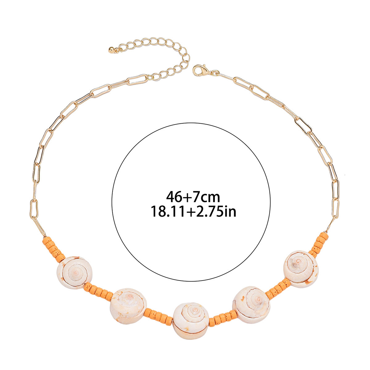 women's beach personalized design, shell pendant necklace, internet famous collarbone chain