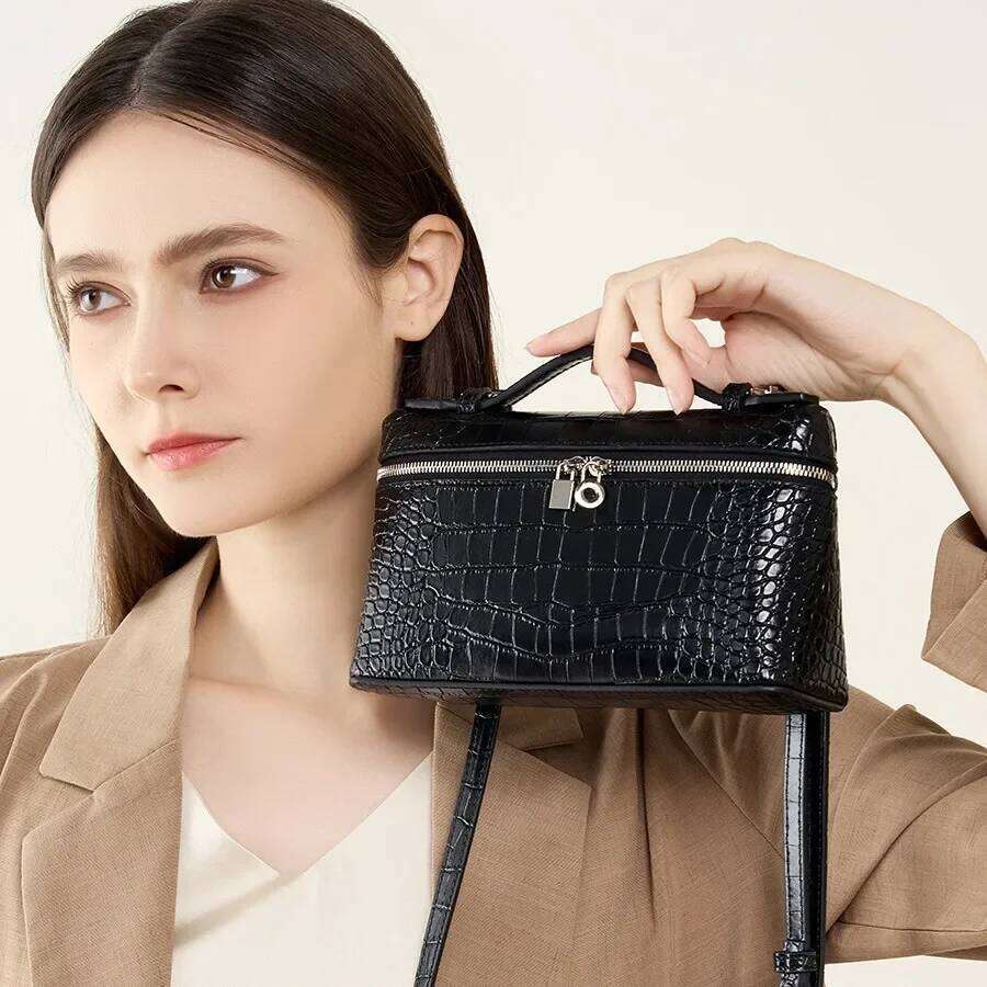 2024 New Design Crocodile Pattern Cow Leather Handbag High-end Feel Women's Shoulder Crossbody Bag Fashion Shape Other