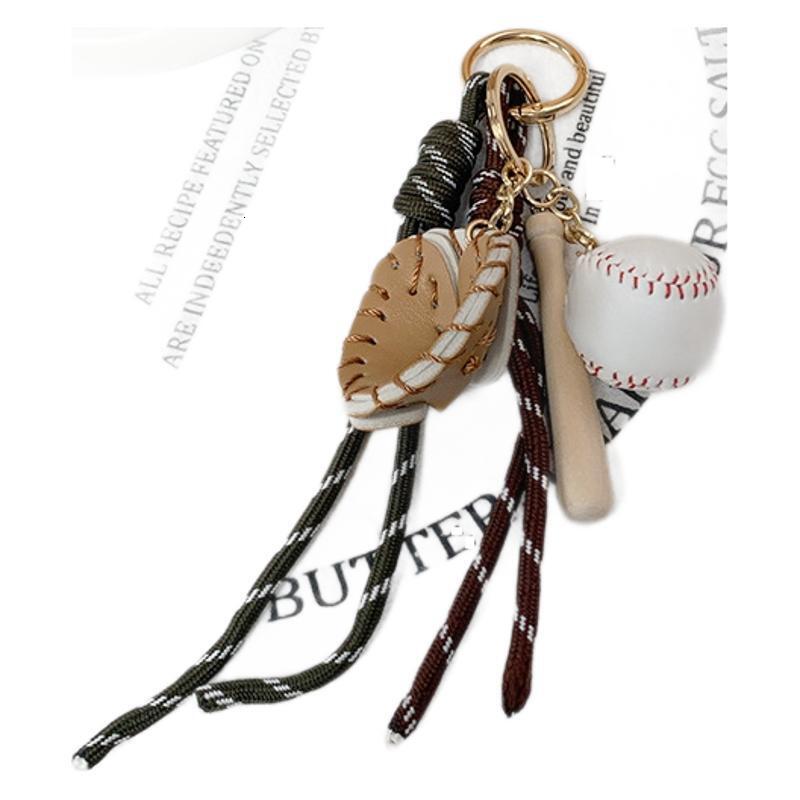 designer Bag Baseball Pendant~Ins Blogger Same Style Personalized Car Keychain Bag Pendant Woven Climbing Rope Pendant