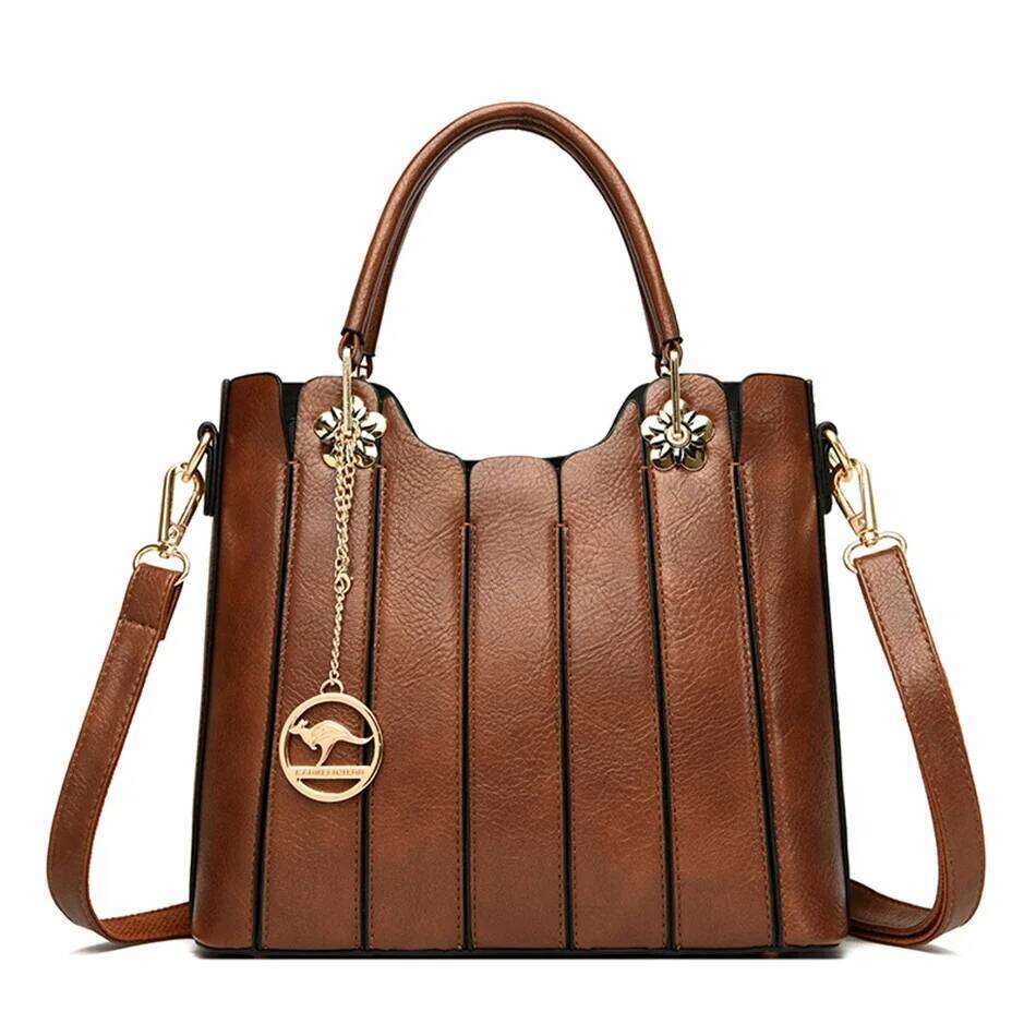 Genuine Brand 3 Layers Large Capacity Tote Bag High Quality Leather Handbags Shoulder Crossbody Bags for Women New 2024