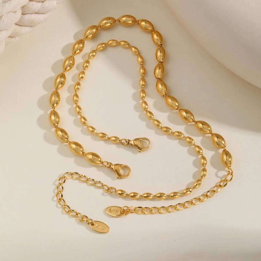 Beaed Ball Bracelet For Women, Waterproof Adjustable Link, 3Mm 5Mm Stainless Steel Stackable Gold Plated Anklet Jewelry