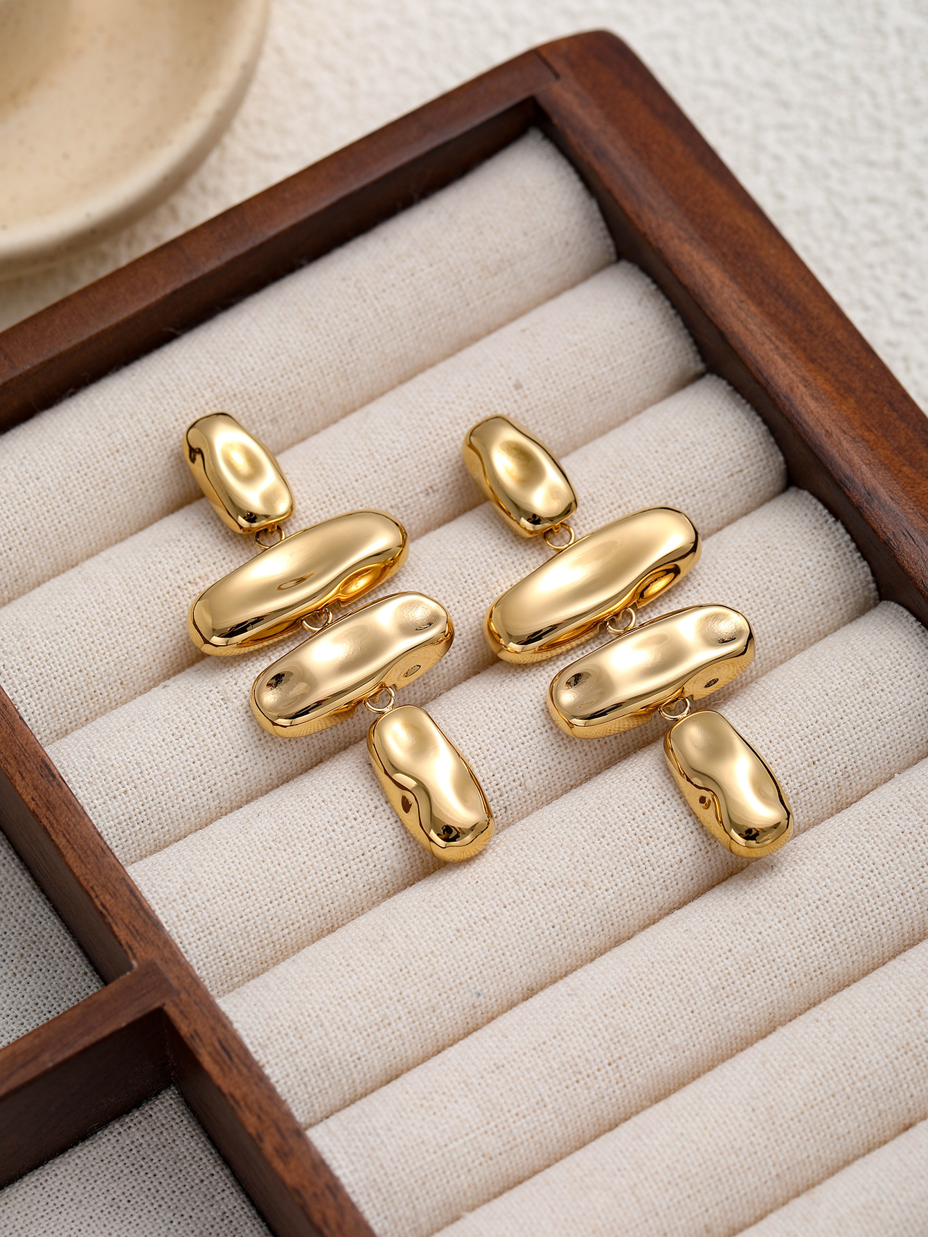 Titanium Jewelry Peanut Earrings Non-Fading Summer Stainless Steel Necklace Set