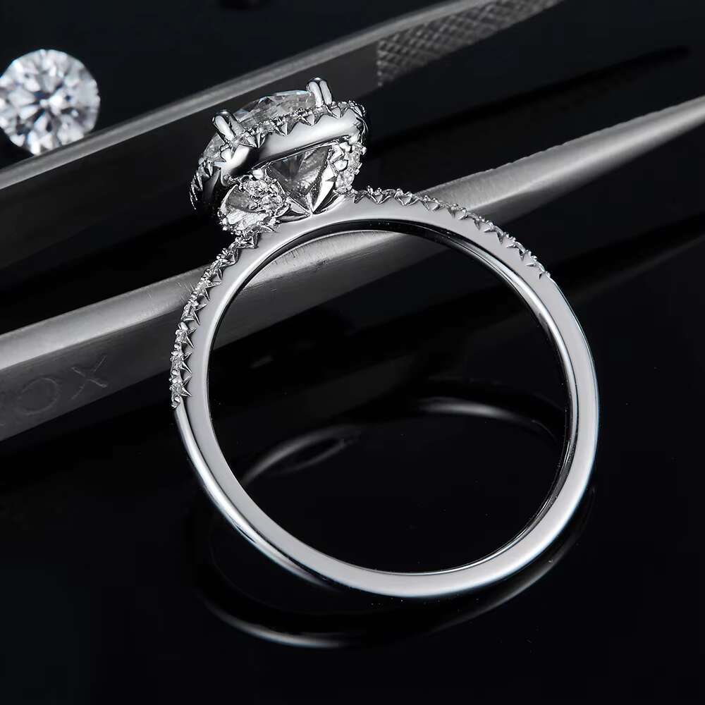 Moissanite Wedding Promise Rings for Women Gold Plated Sterling Silver 925 Silver Rings Wholesale