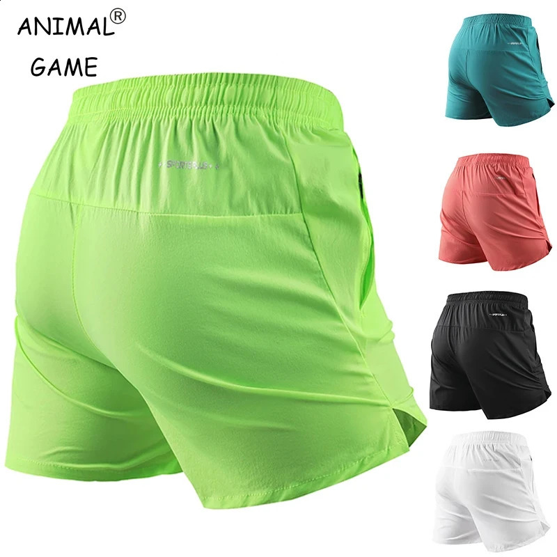 Summer Ice Silk Quick Dry Short Pants Men Breathable Sportswear Running Fitness Beach Bottoms Gym Training Zipper Pocket Shorts 250530
