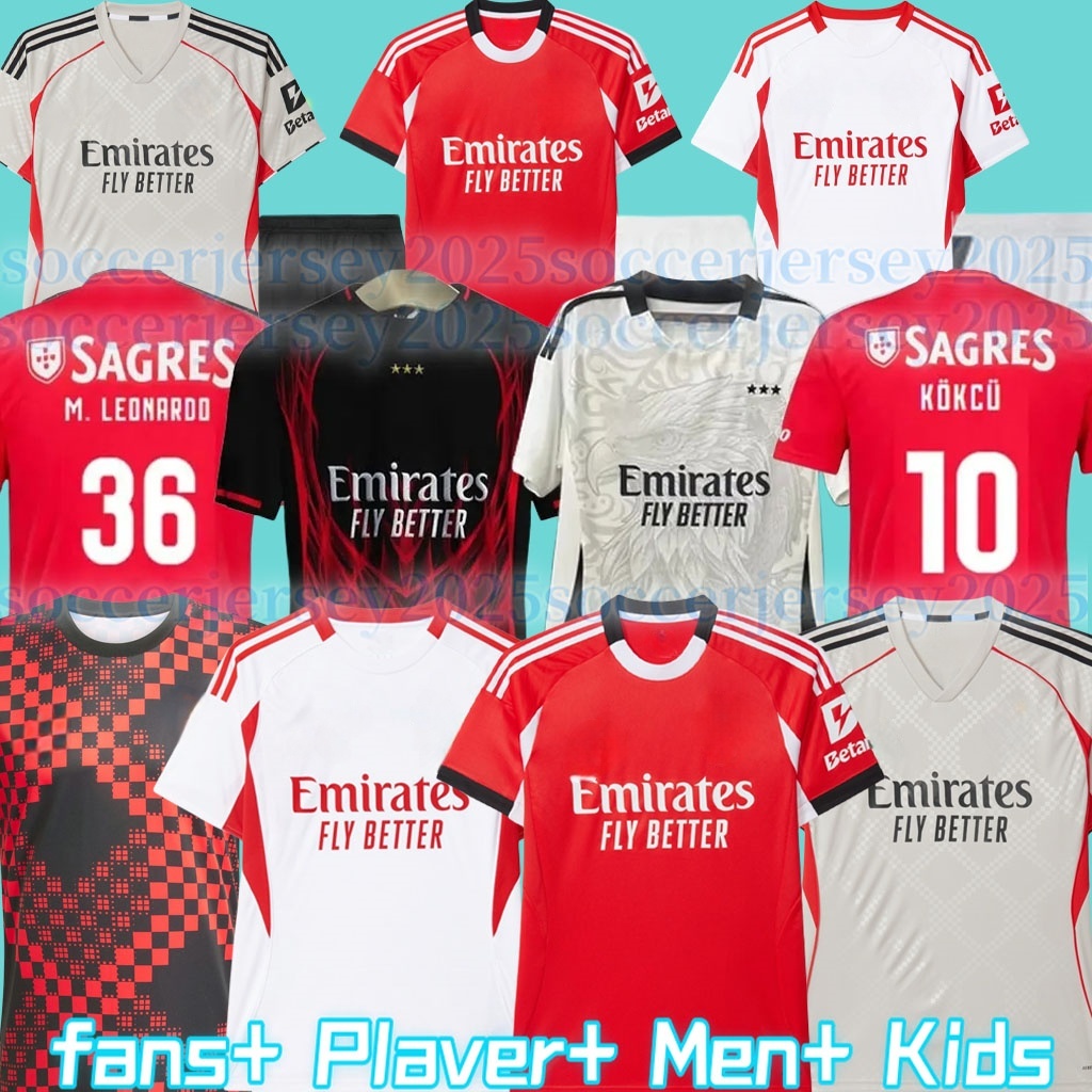 4XL 24/25/26 BeNfIcAs DI MARIA Soccer Jerseys AKTURKOGLU PAVLIDIS KOKCU BESTE AMDOUNI FLORENTINO A.CABRAL men kids kit socks sets fans player version football shirts
