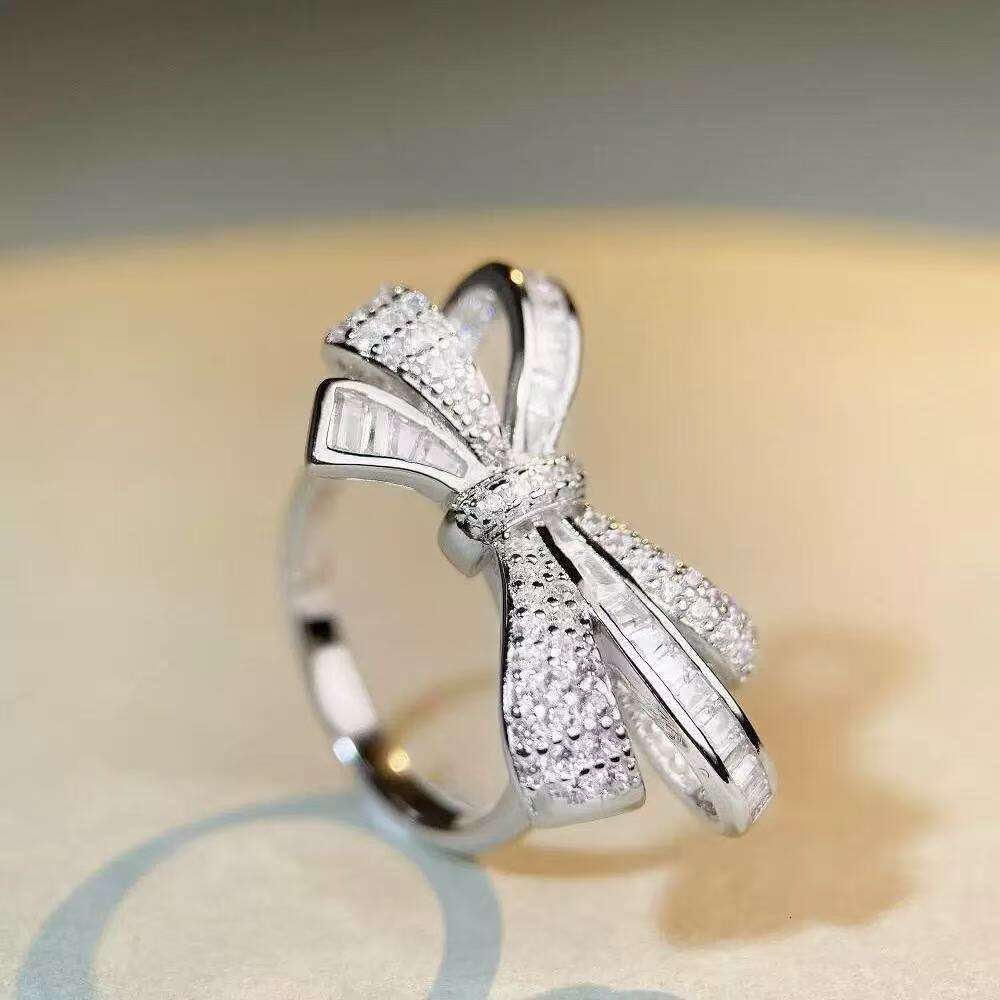 Custom Butterfly Shape Ring Moissanite or Zircon Gold Plated Jewelry Sterling for Woman Rings Sier