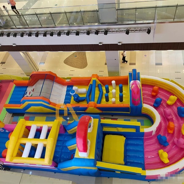 Outdoor Adventure Castle Slide Farm Large Land Challenge Obstacle Race Iatable Air Model