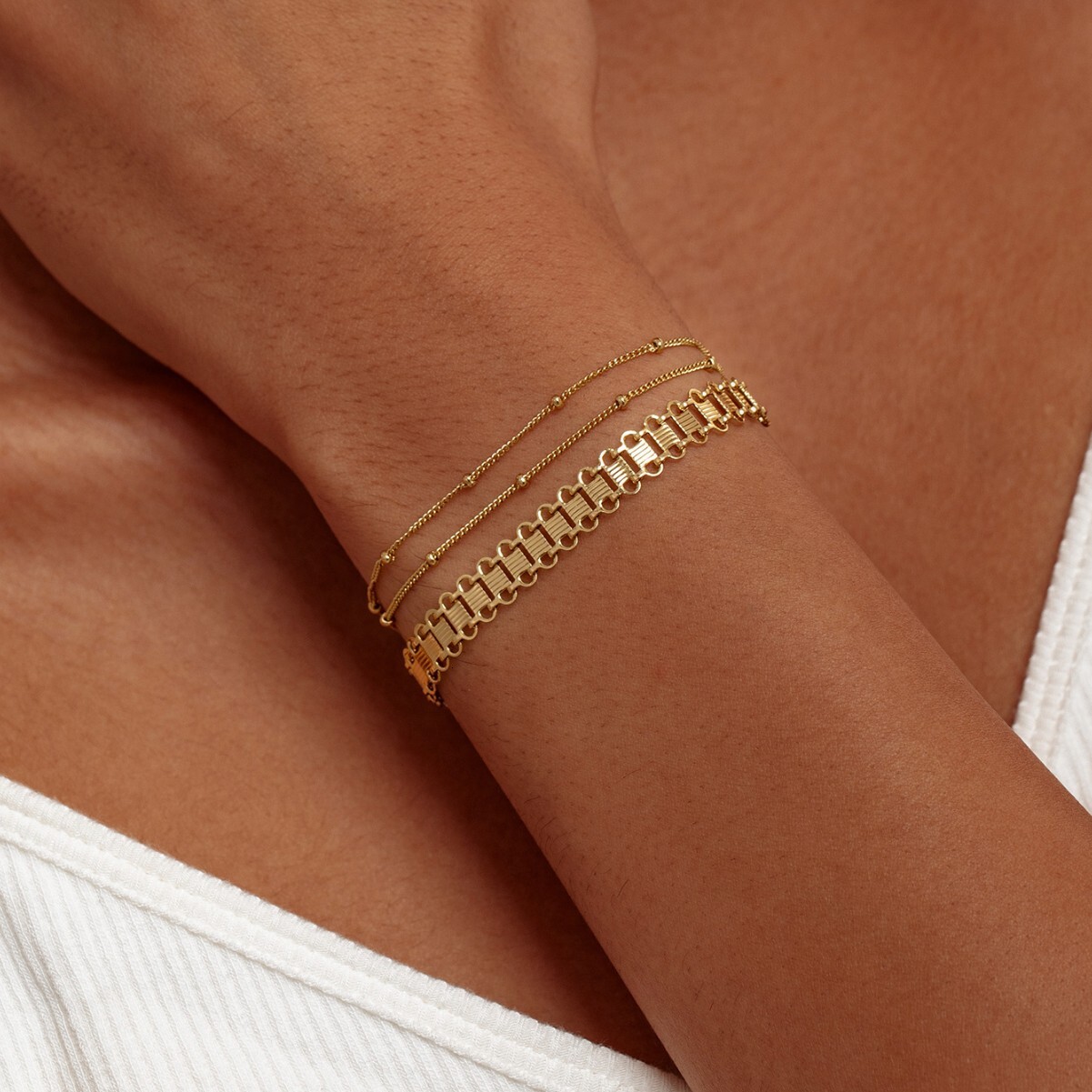 Gold Plated Women's Flower Pattern Thick Cuban Chain Bracelet Gift Jewelry Accessories