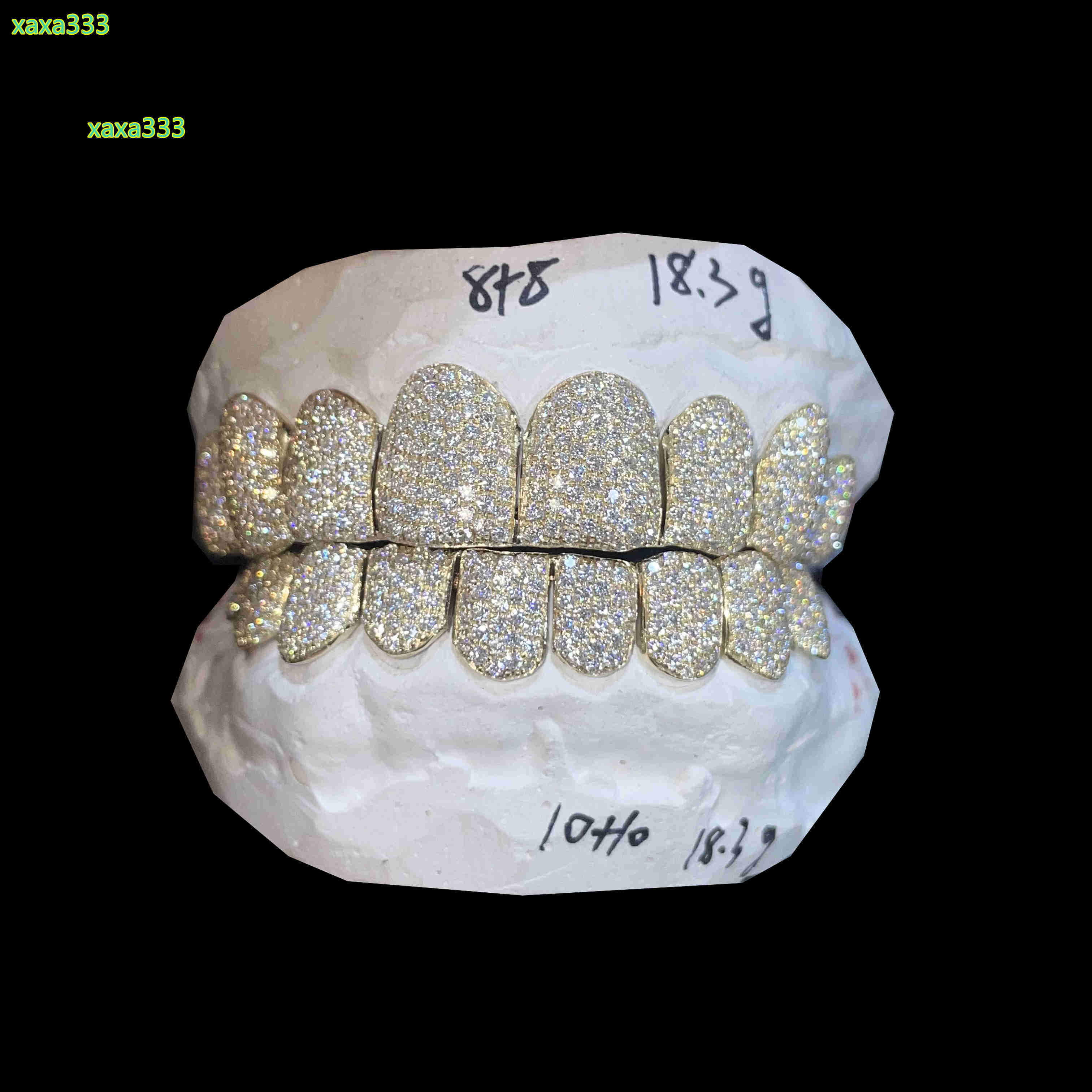 Help Customer Setting Diamonds Iced Out Your Own Grills 1.0-1.5MM VVS D Moissanite Gold Dental Teeth Grillz