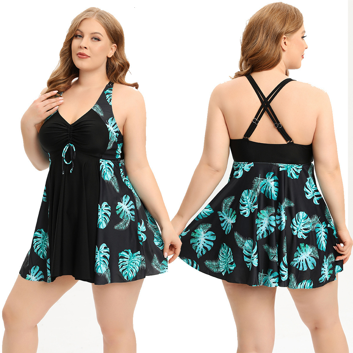 Outdoor Summer Beach Sexy Women Free Shipping 2025 New Designer Shoes 2025 New Plus Size Women's Conservative Split Swimsuit