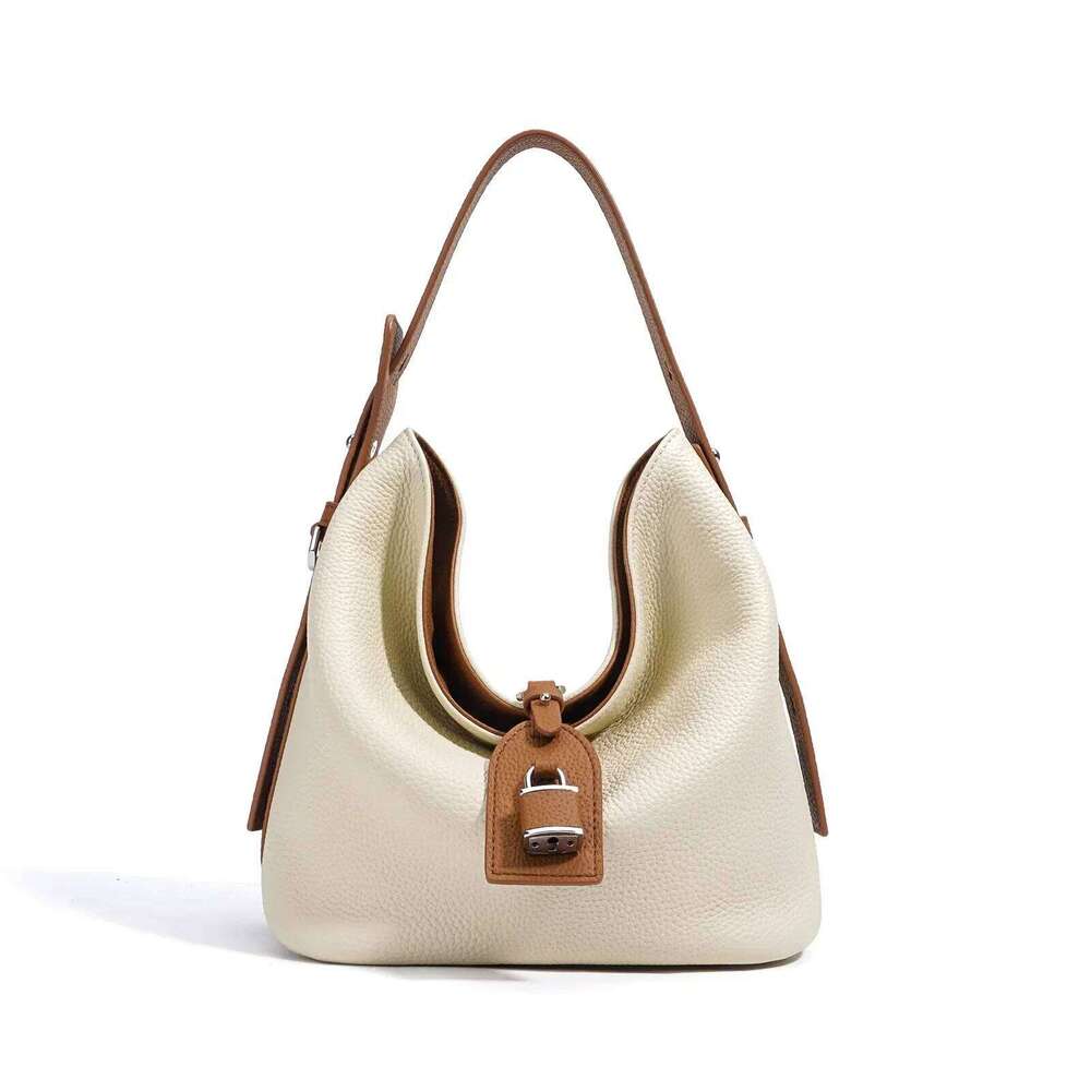 Genuine Leather Niche Designer Women Shoulder Daily Ladies Commuter Bucket Casual High Quality Crossbody Bag Female Handbag