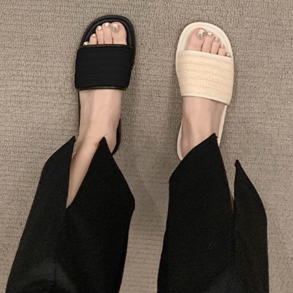 Sandals Straw weaving setting Ladies Sandals Slippers women Summer Shoes Shoes Outdoor Beach Slippers Ladies Classic Fashion Casual slides