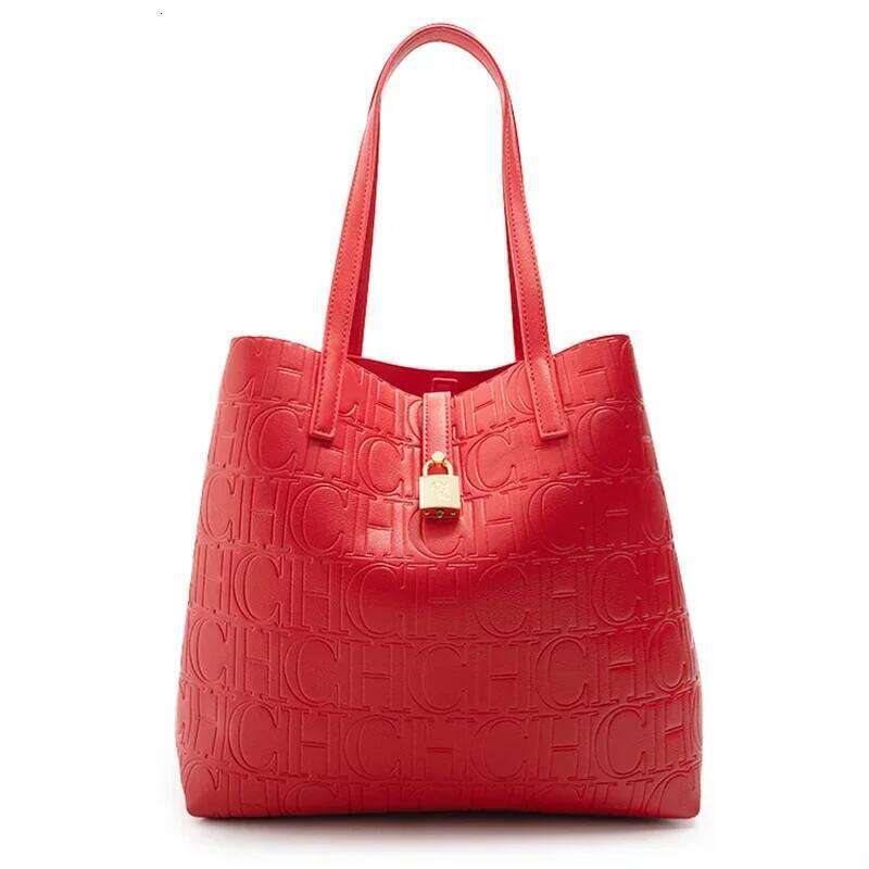 CH Multifunctional Fashion Crossbody Large Capacity Minimalist Style Women's Tote Bag Monogram Print Design Carrying Case