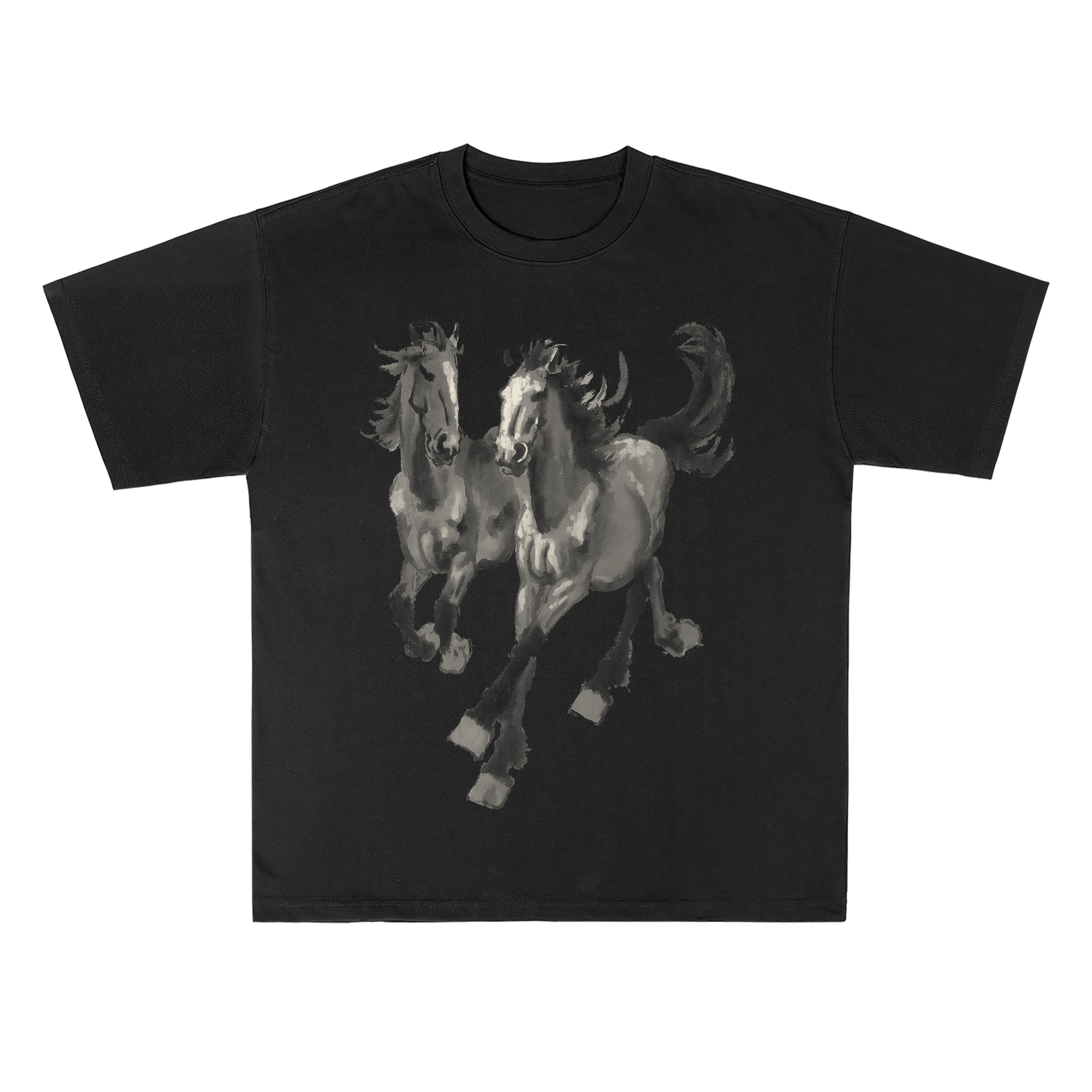 T-shirt men's top designer cotton T-shirt silvery fine horse strike short sleeved clothing high-quality fashionable T-shirt