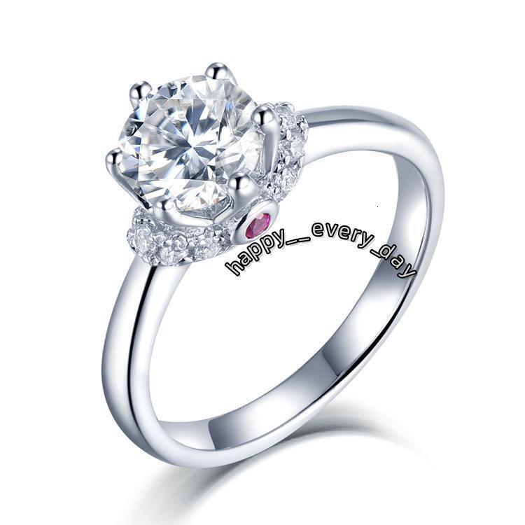 Jewelry Factory Direct Supply 1CT Moissanite Ring in Sterling Silver Elegant Direct-to-Consumer Moissanite Rings