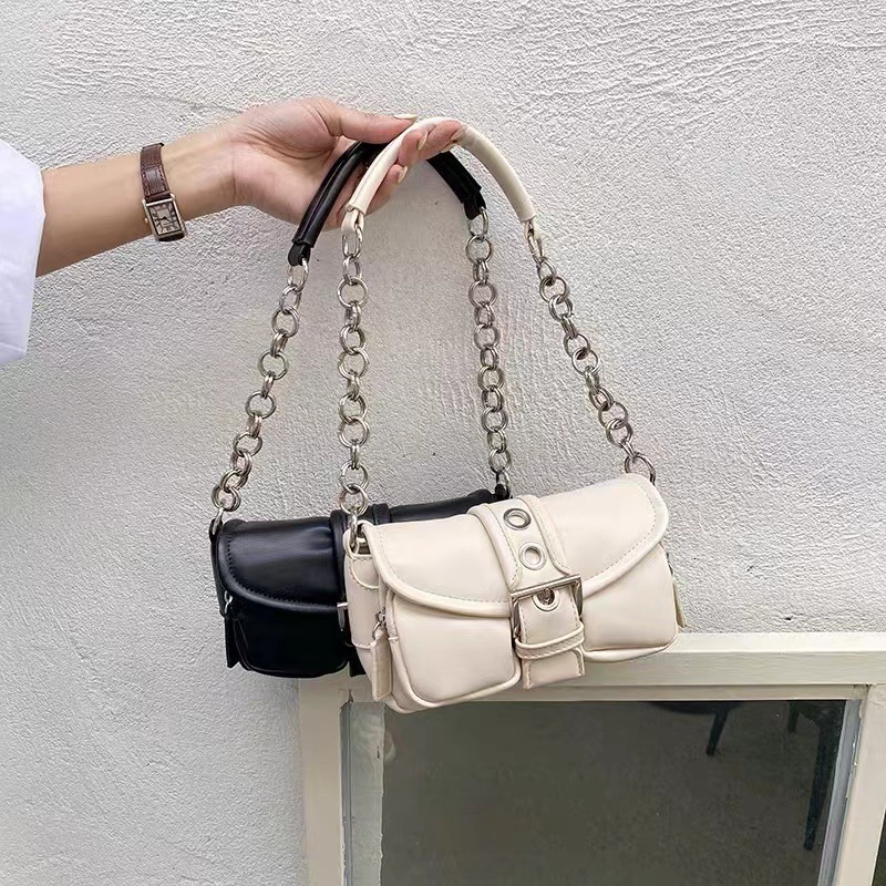 designer Niche Design Mini Vintage Round Chain Underarm Bag 2025 Spring Summer New Trend Baguette Shoulder Small Bag