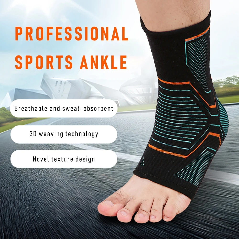 2Pcs Sport Ankle Fixing Supporter Brace Compression Support Sleeve Elastic Bandage Foot Cuffs Sports Running Socks 250530