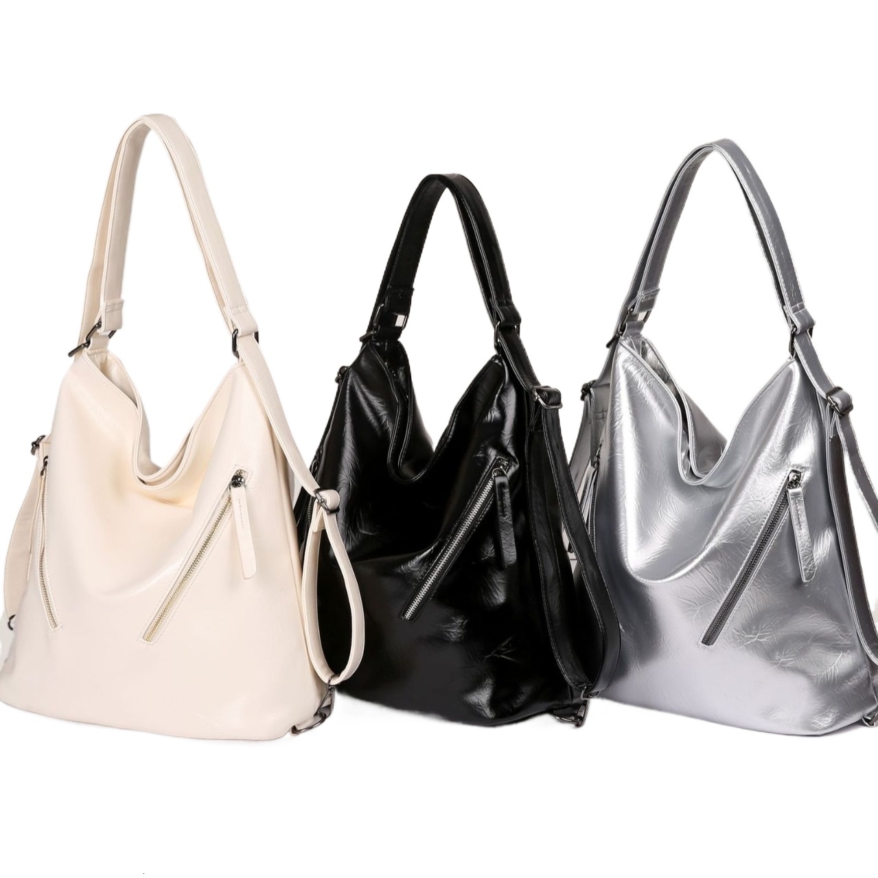 designer Autumn Winter New Niche Multi-Functional Tote Bag 2025 New Shoulder Bag Zipper Handbag Soft Leather Backpack for Women