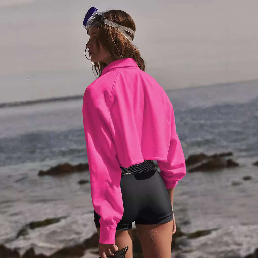 New Street Style Polo Shirt Button Trendy Brand Short Top Pullover Sweatshirt Jacket for Women Spring Autumn