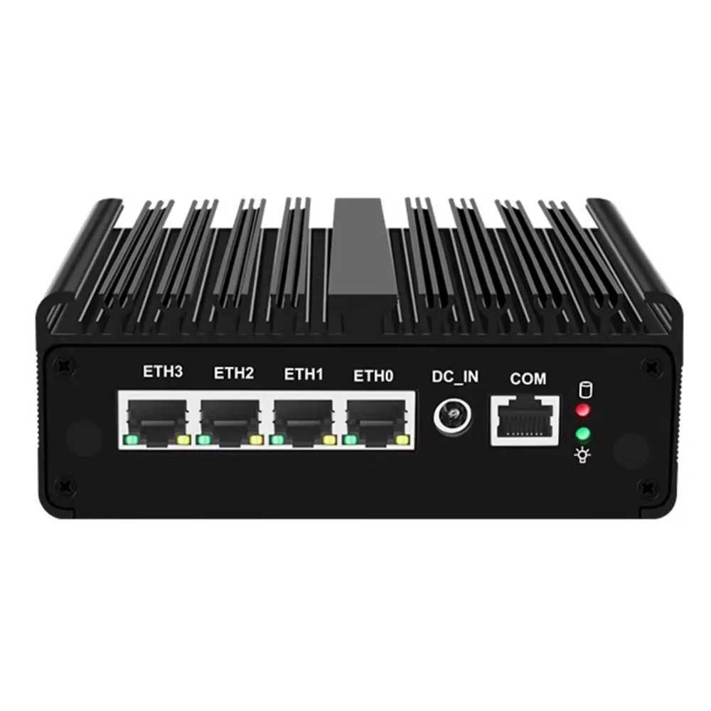 Topton Industrial Computer Intel N100 Fanless Mini PC 4 LAN i226-V 2.5G Firewall Soft Router N5105 N6210 NVMe Proxmox pfSense X250602