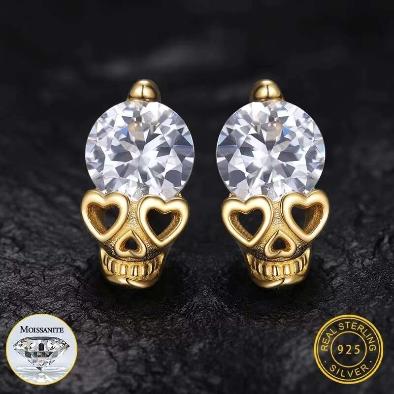 Classic Skeleton Moissanite 925 Earring For Women Jewelry Top Quality 100% s925 Sterling Silver Fashion Earrings Engagement