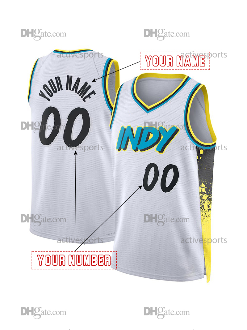 Custom 0 Haliburton Basketball Jersey 43 Siakam Turner Toppin Nesmith McConnell Stitched Mens Womens Youth